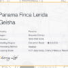 Panama Finca Lerida Geisha 5 7