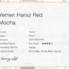 Yemen Haraz Red Mocha 5 7